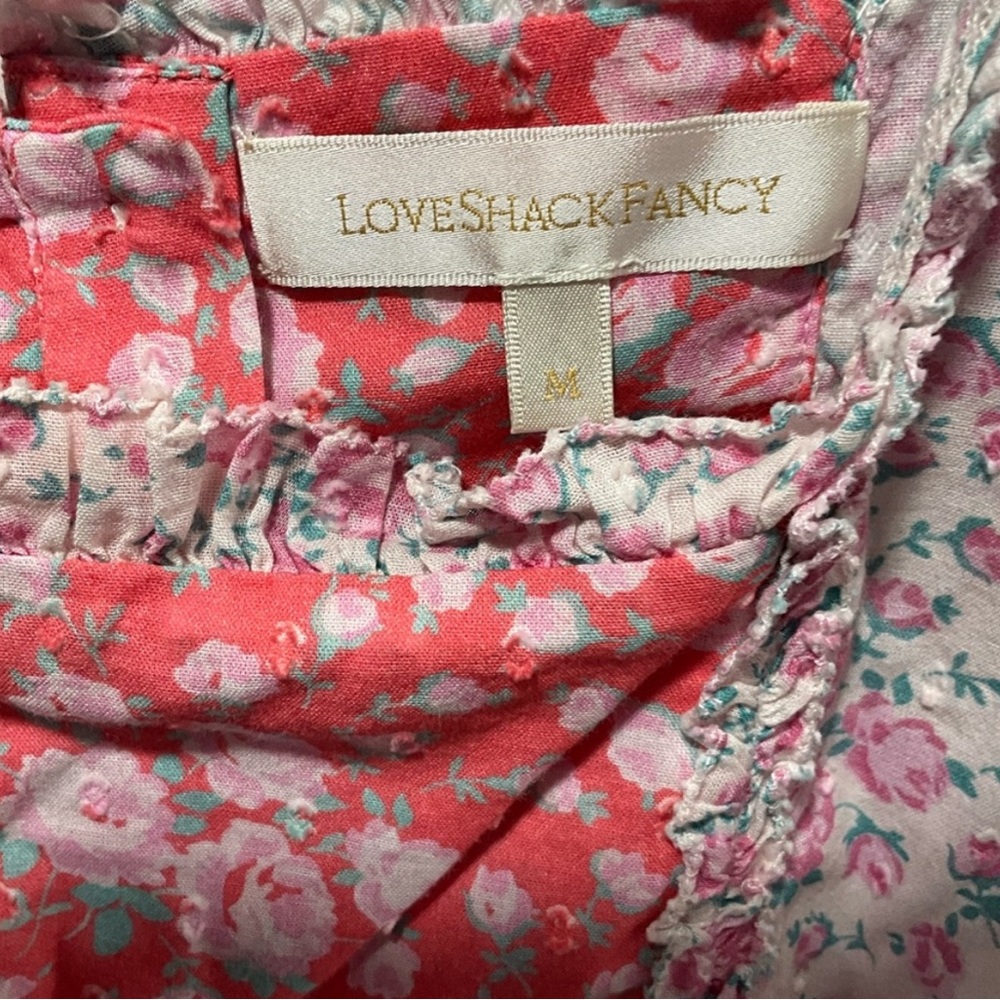 Loveshackfancy Stanton Strawberry Patchwork Ruffl… - image 4